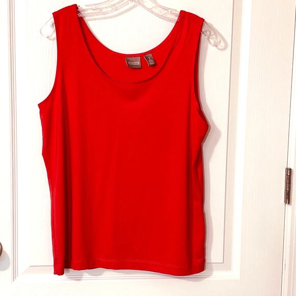 Chico's Wms Large Silky Feel Orange Camisole Nylon Stretch Layering Tank - Picture 8 of 8